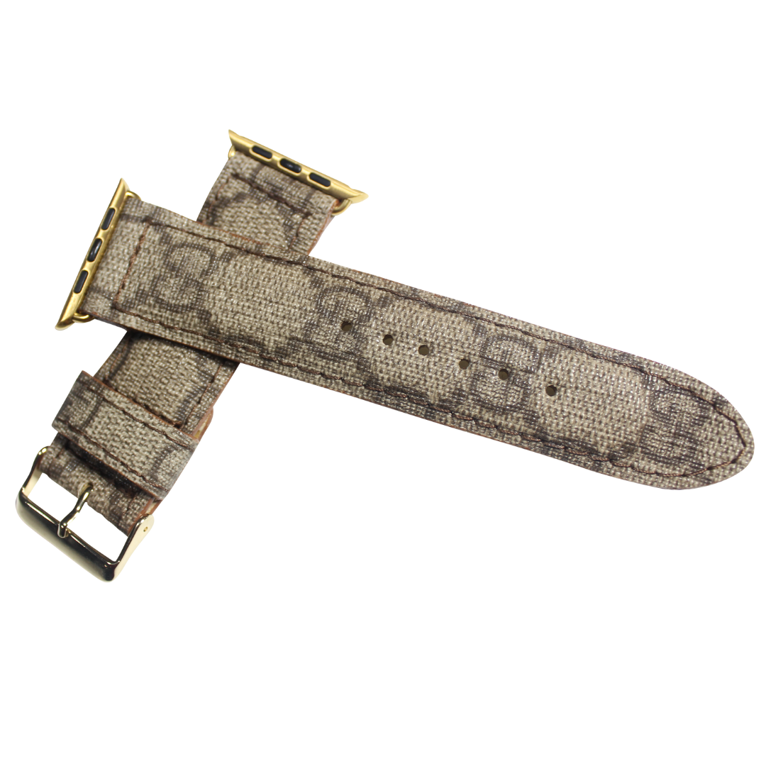 Gucci Apple Watch Band Brown Strap Upcycled