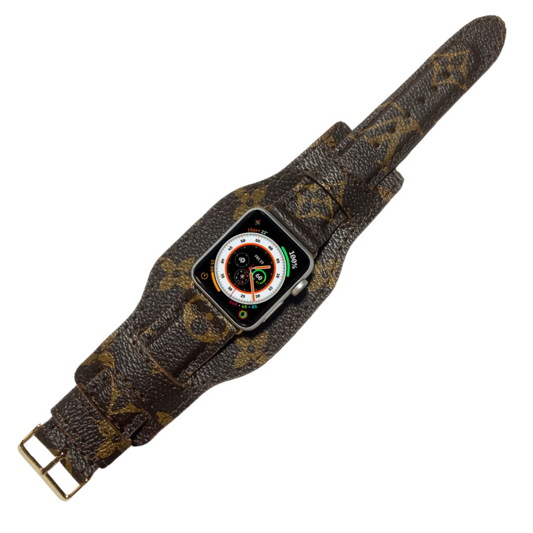 Watch Me Creations Authentic Upcycled LV Arabian Nights Apple Watch Band Up-Cycled Authentic Louis Vuitton Apple Watch Band - S & K Ltd main image 3