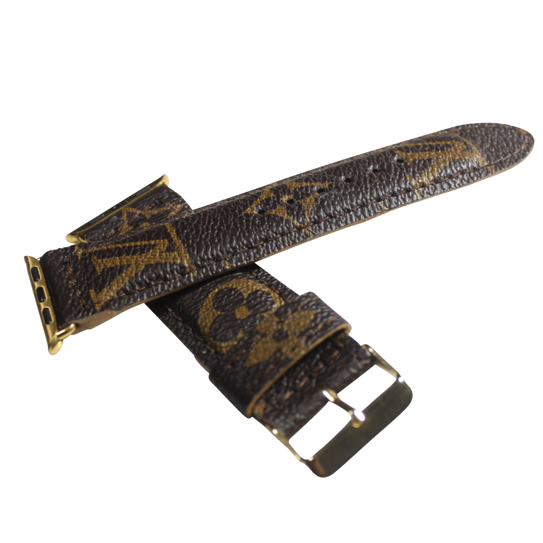 Louis Vuitton Apple Watch Band strap Brown Upcycled