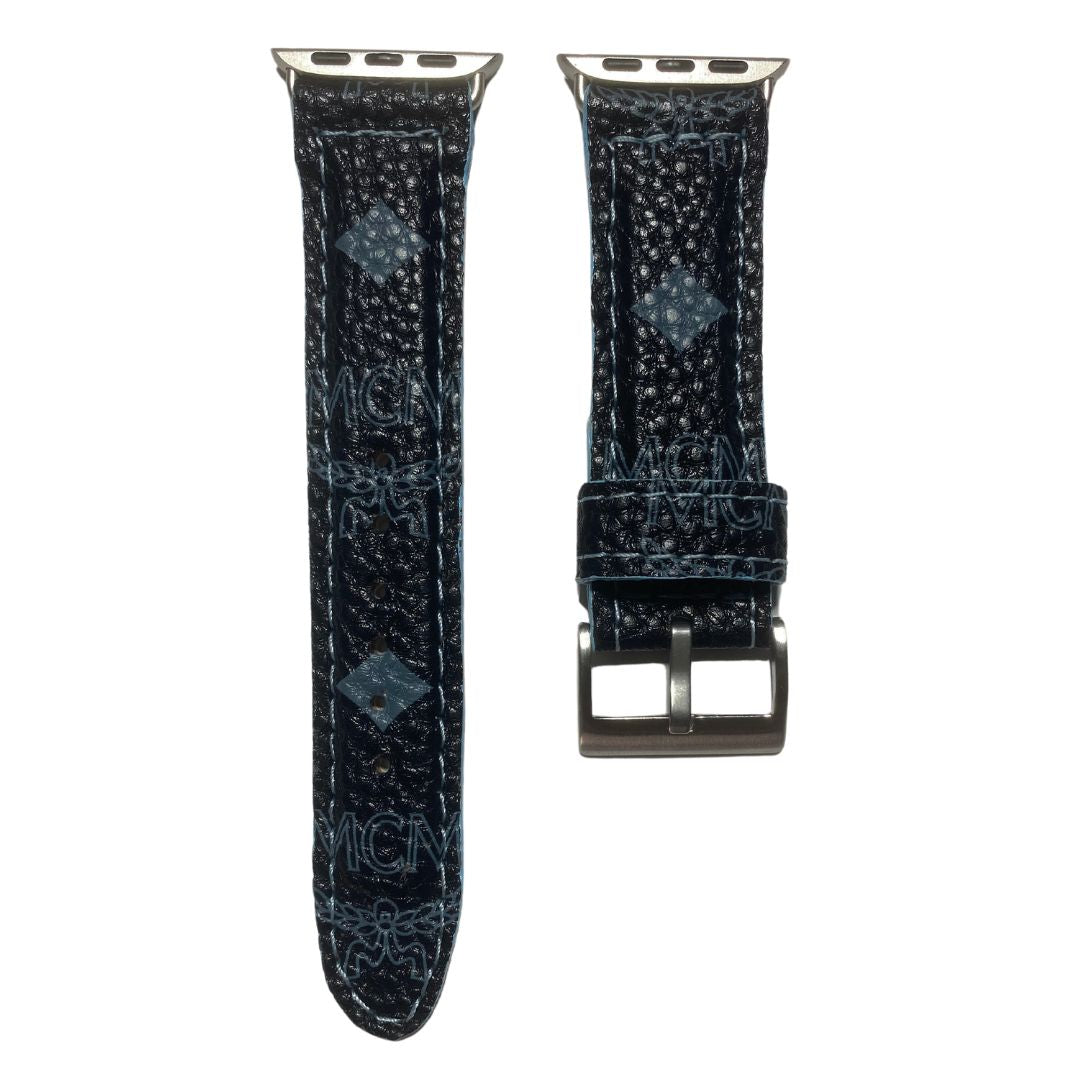 MCM Apple Watch Band Black Sky Strap Upcycled