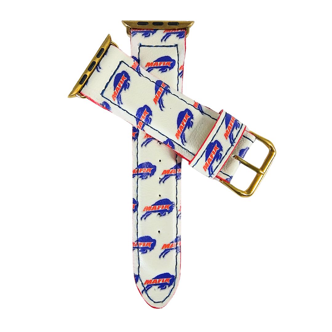 Bills Mafia Apple Watch Band  White red royal