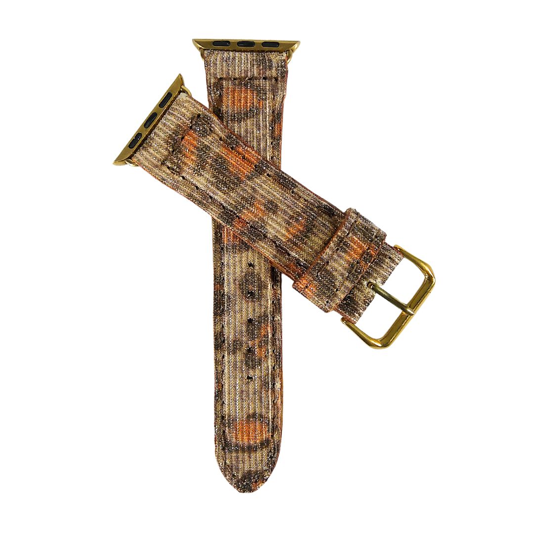 Brown Leopard  Apple Watch Band  top Glitter 