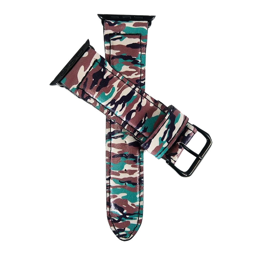 Camouflage Apple Watch Band  brown green tan 