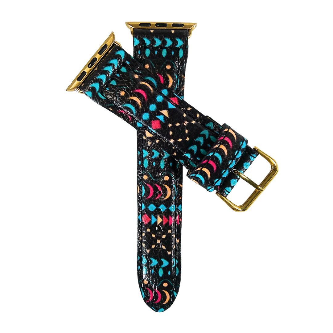 Crescent Moons Apple Watch Band black 