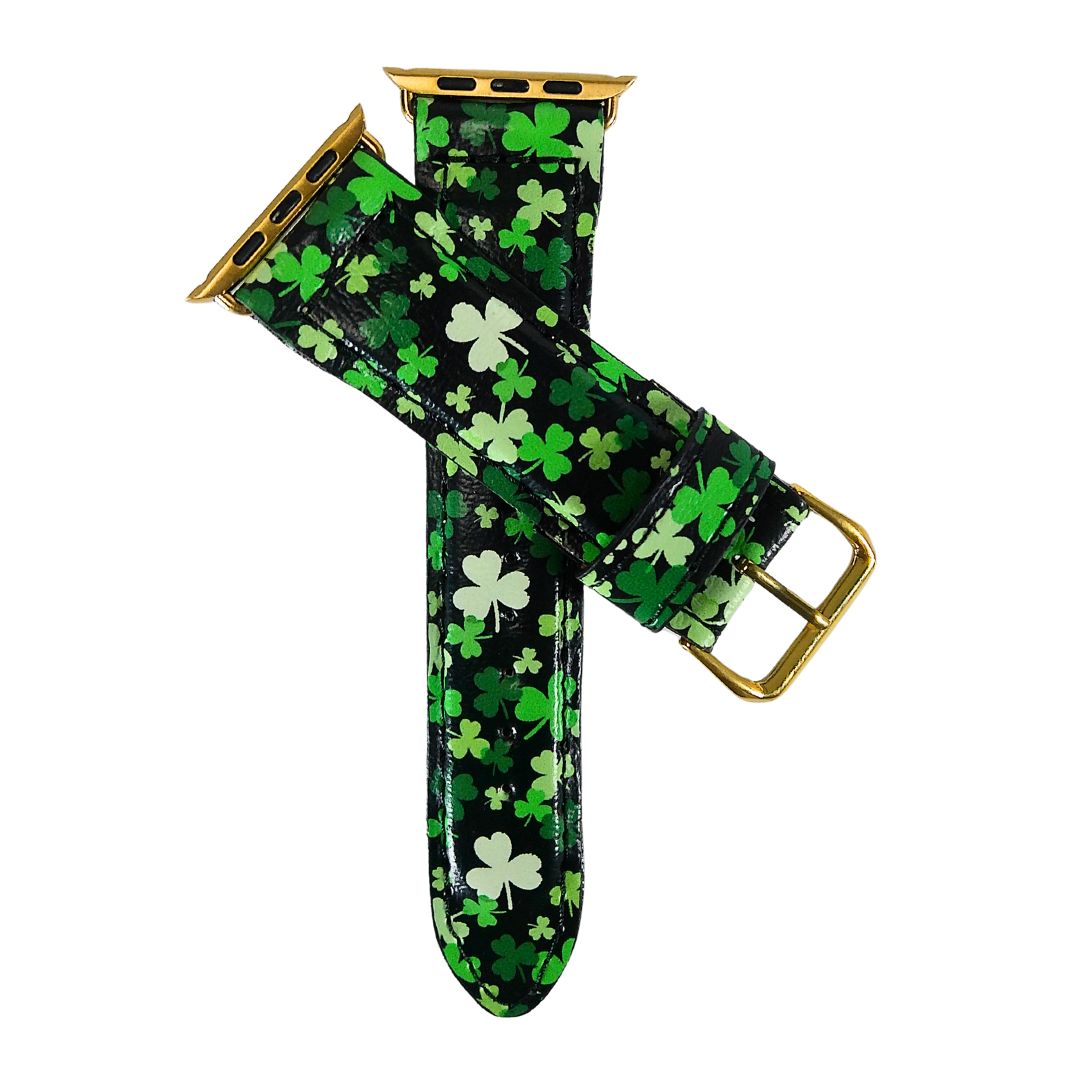 Green Clover Apple Watch Band  cross