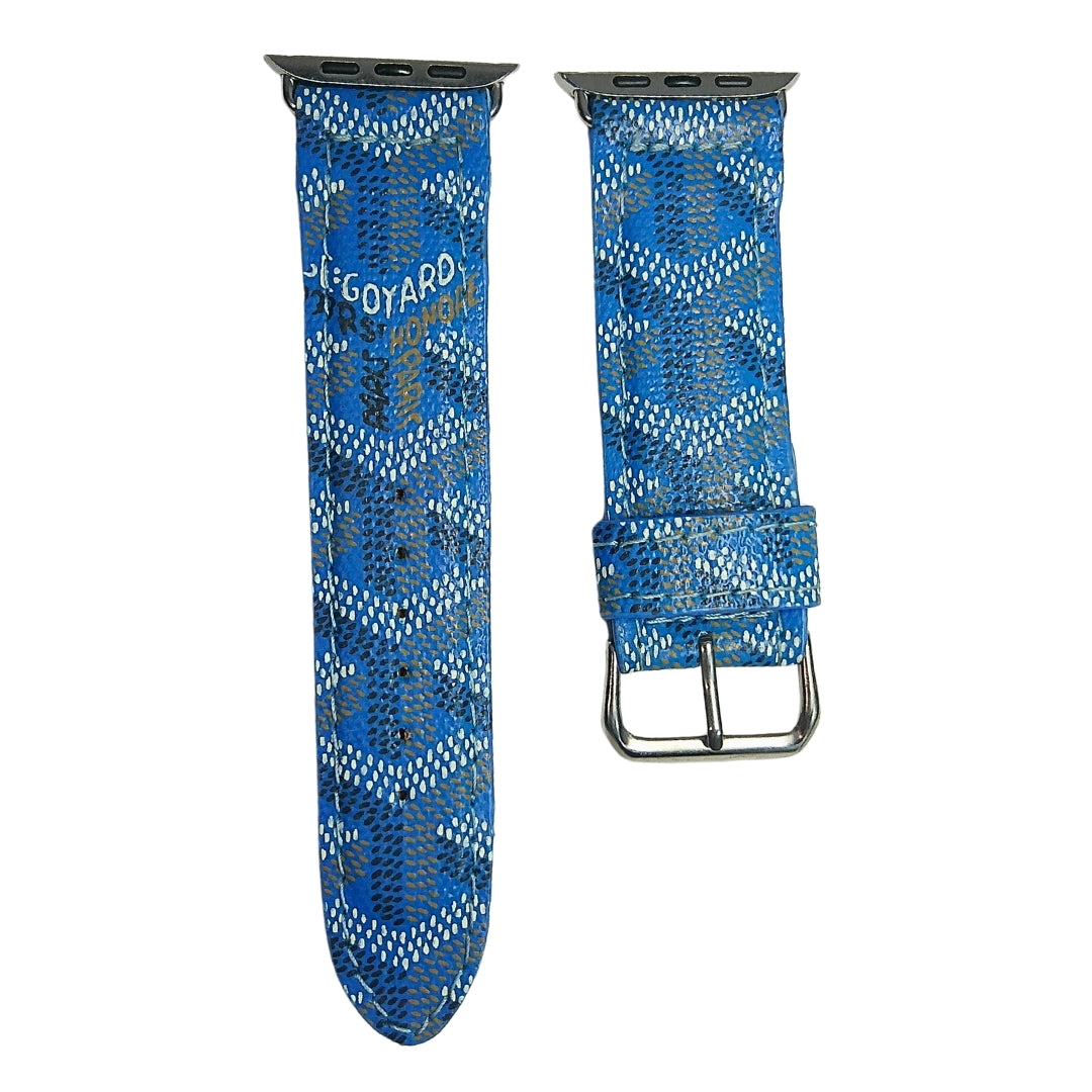 Maison Goyard Apple Watch Band  Blue Upcycled 