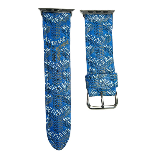 Maison Goyard Apple Watch Band  Blue Upcycled 
