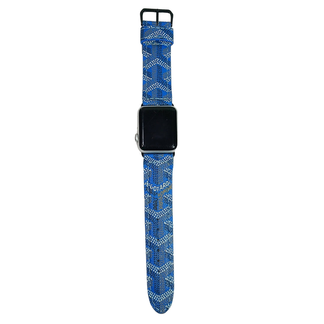 Maison Goyard Apple Watch Band  Blue Upcycled  2