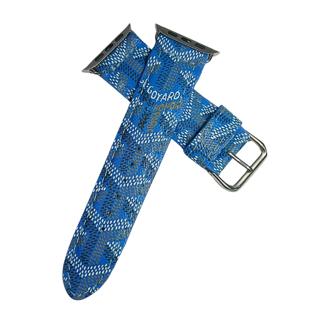 Maison Goyard Apple Watch Band  Blue Upcycled  Detail