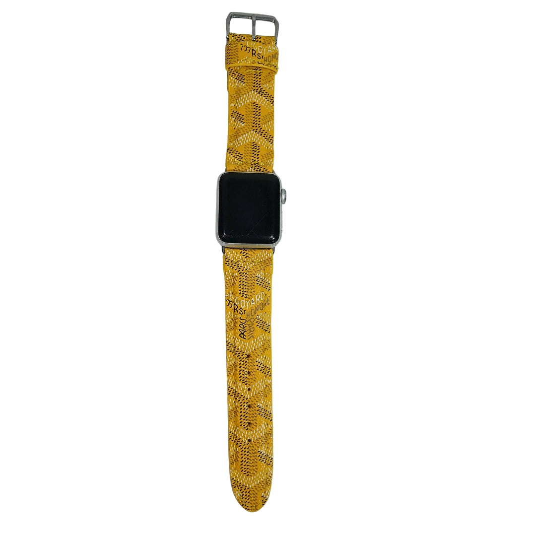Maison Goyard Apple Watch Band Yellow Upcycled 2