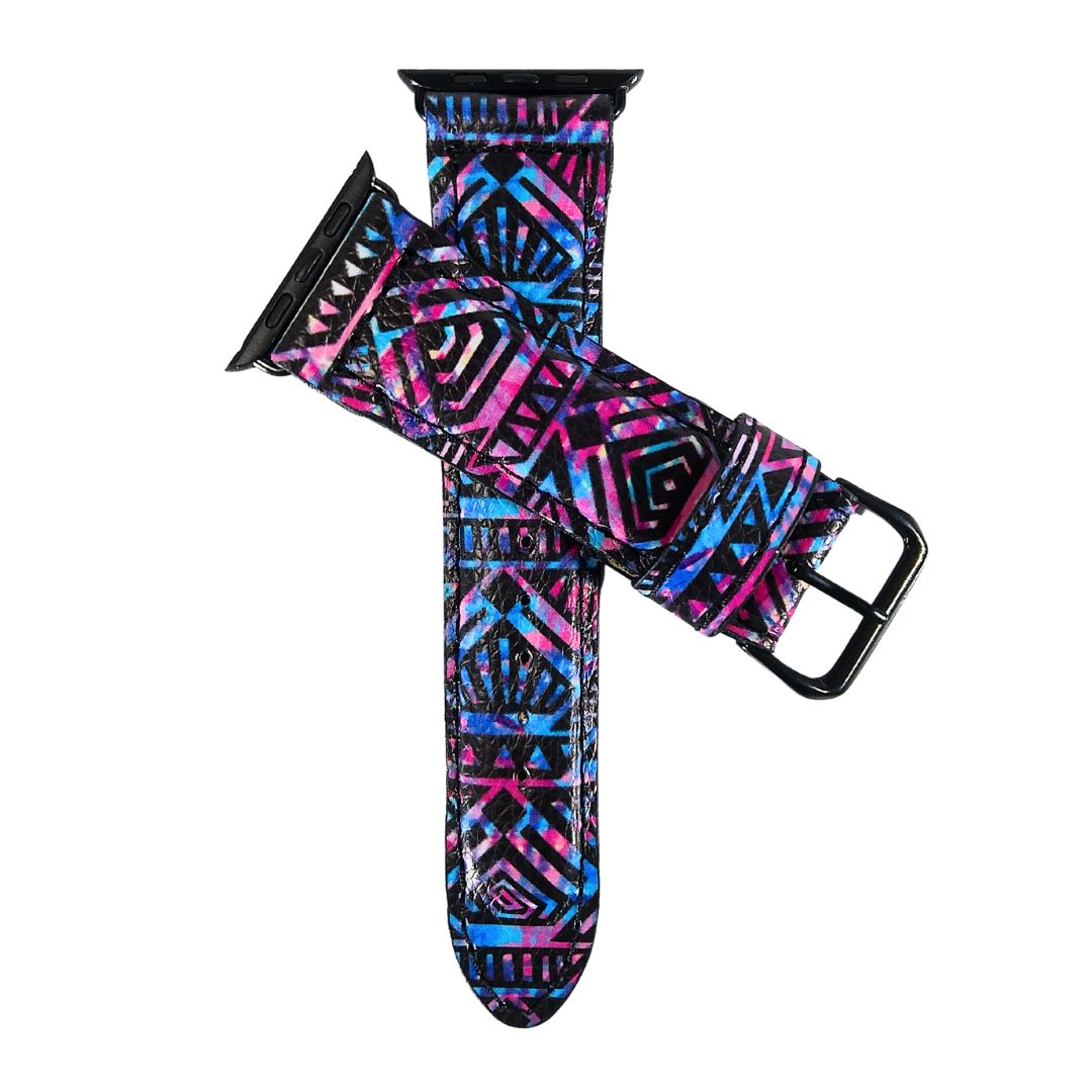 Totem Pole Apple Watch Band  ocean colors 