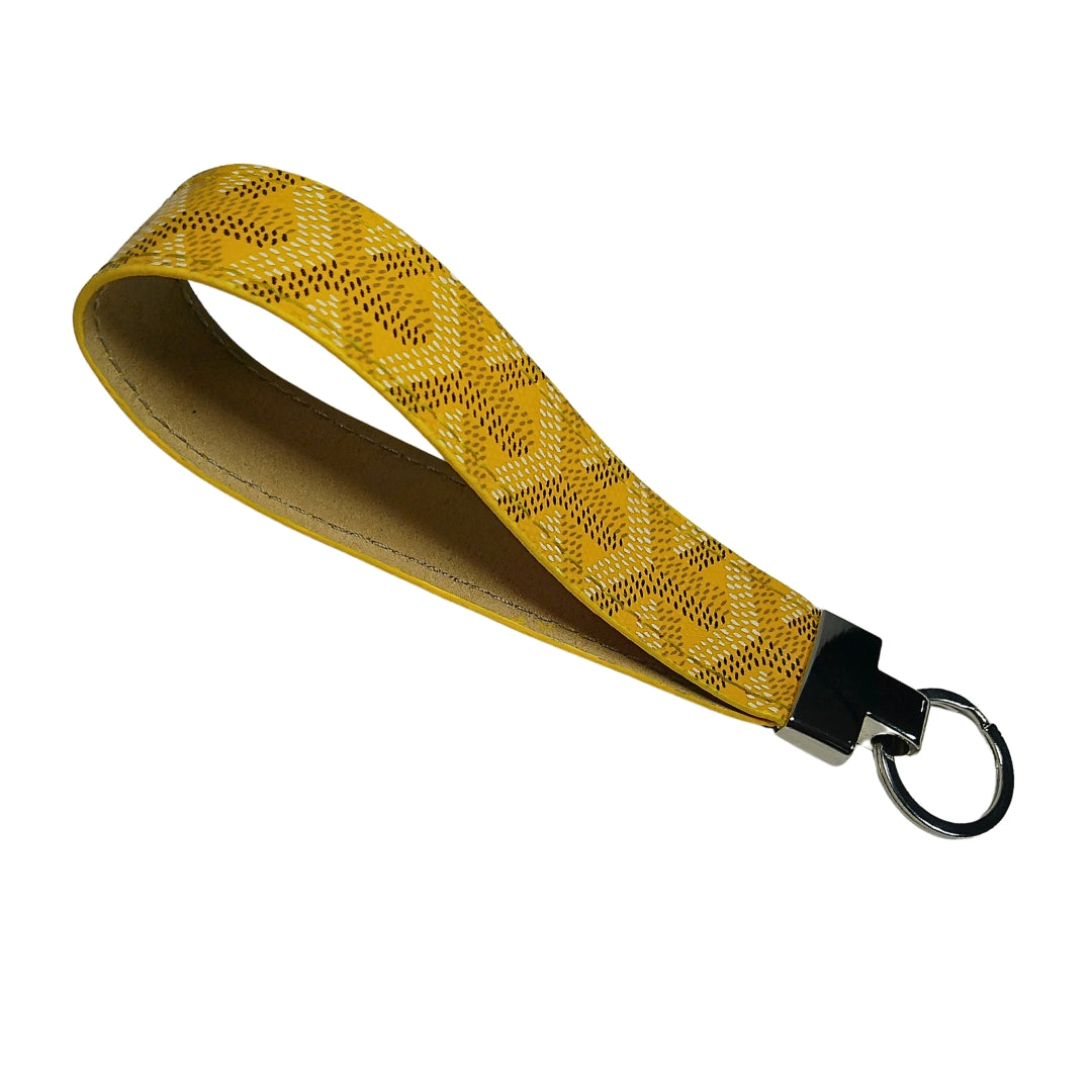 Upcycled Designer Key Fobs | Maison Goyard Yellow Leather | Anaghe Atelier 